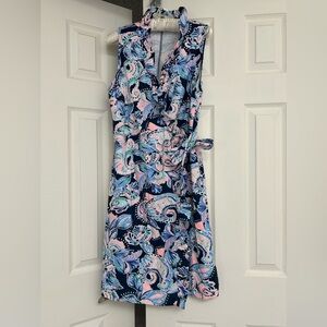 Lilly Pulitzer Blue Sleeveless V-Neck Sundress